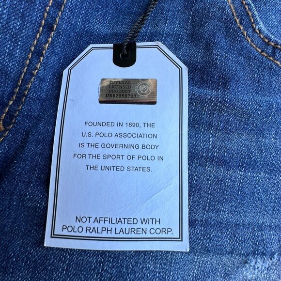 U.S. Polo Assn Men's Black Mallet Slim Fit Jeans W38 L32 Sexy Grunge Hip-Hop NWT - Picture 9 of 16